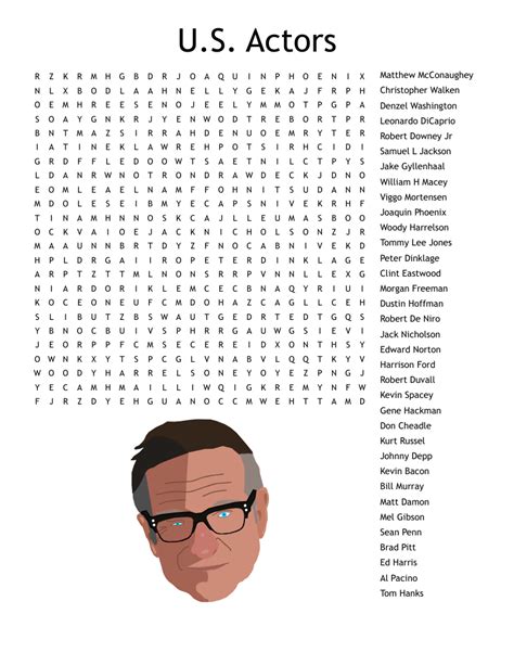 Actors Word Search Wordmint