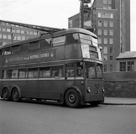 RED DOUBLE DECKER Bus Destined Hampstead Heath London Circa 1955 Old