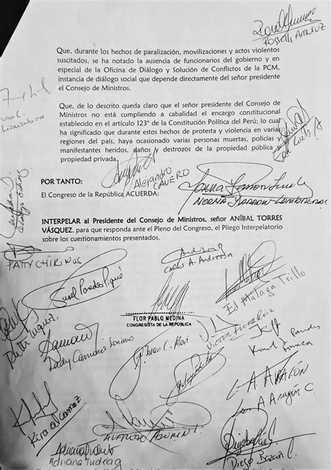 Alcanzan firmas para presentar moción de interpelación contra Aníbal