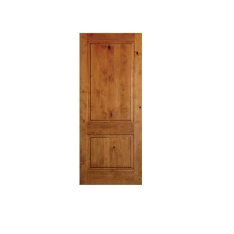 Krosswood Doors 36 In X 96 In Rustic Knotty Alder 2 Panel Square Top Solid Wood Stainable