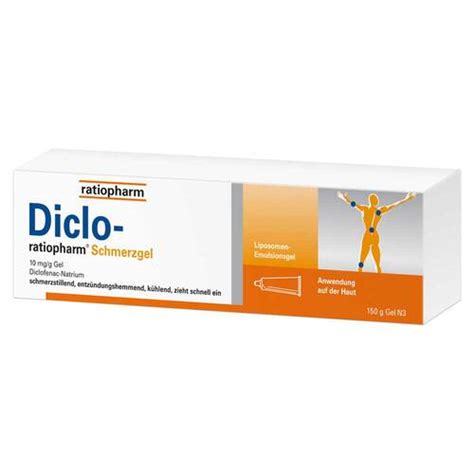 Diclo Ratiopharm Schmerzgel Mit Diclofenac 150 G Online Bei Pharmeo