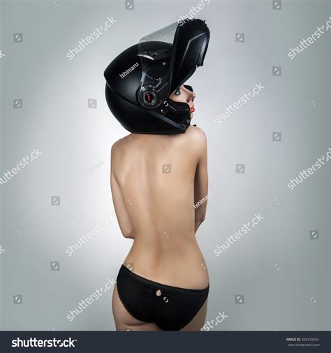 Naked Girl Motorcycle Helmet Turned My Stock Photo 369292661 Shutterstock