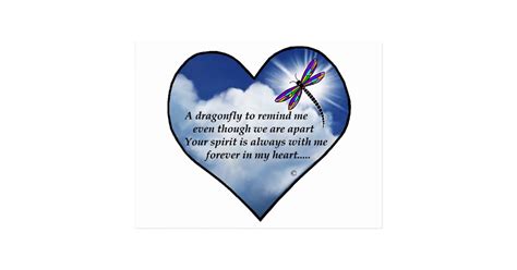 Dragonfly Heart Poem Postcard | Zazzle