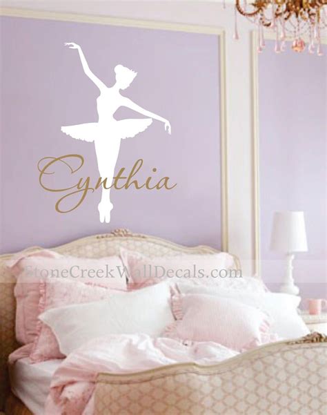 Ballerina Name Vinyl Wall Decal Ballet Dancer Decal Vinyl Wall Decal