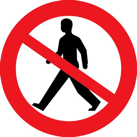 No Entry For Pedestrians Clip Art at Clker.com - vector clip art online, royalty free & public ...