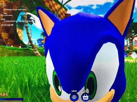 Sonic The Hedgehog Is Smiling In Front Of Some Palm Trees