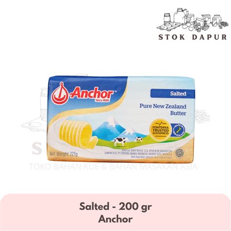 Jual Anchor Butter Salted Unsalted 200gr Shopee Indonesia