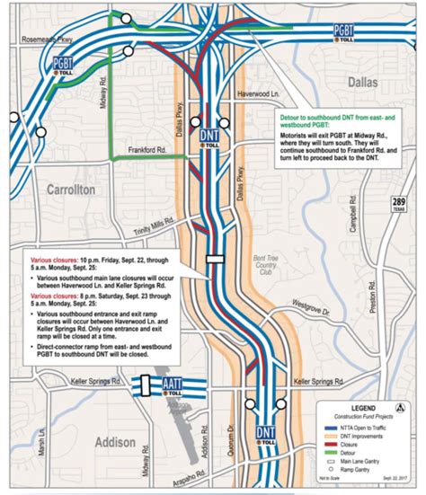 Dallas North Tollway Construction Closures Set For This Weekend Dallas City News