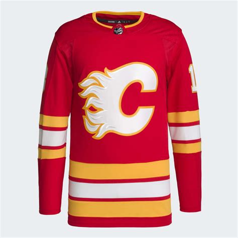 Adidas Flames Gaudreau Home Authentic Jersey Red Free Shipping With