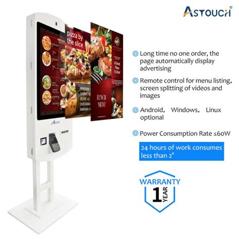 Inch Mcdonalds Self Ordering Payment Kiosk For Fast Food Restaurant