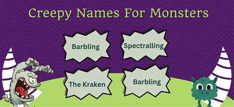 449 Scary Creepy And Best Monster Names Good Name