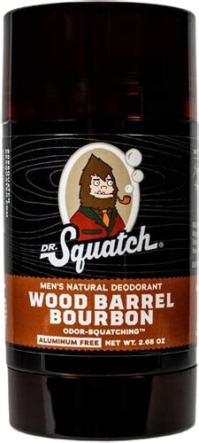 Dr Squatch Mens Natural Deodorant Stick Aluminum Free Wood Barrel