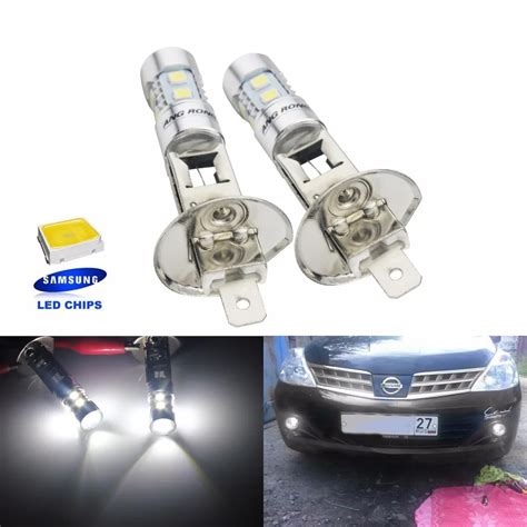 ANGRONG 2x H1 448 10 SMD SAMSUNG LED Daytime DRL Headlight Fog Light