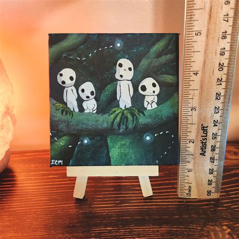 Princess Mononoke Kodama Painting Etsy