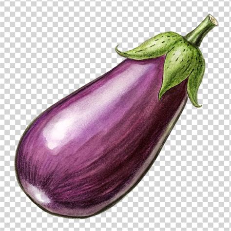 Premium Psd Eggplant Isolated On Transparent Background