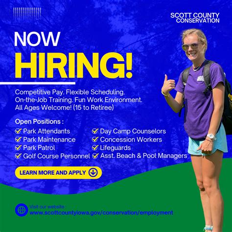 Now Hiring Seasonal Staff Scott County Iowa