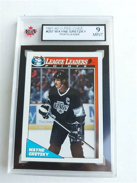 Wayne Gretzky Opc Points Leader Hockey Card Ksa Graded Mint