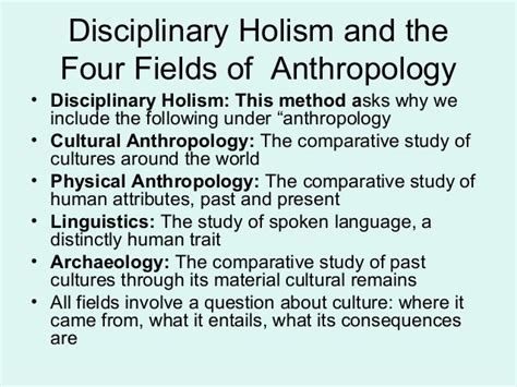 Four Fields In Anthropology