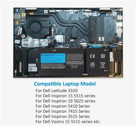 G91J0 Battery For DELL Latitude 3320 Vostro 13 Inspiron 15 Series