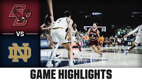 Boston College Vs Notre Dame Mens Basketball Highlights 2022 23