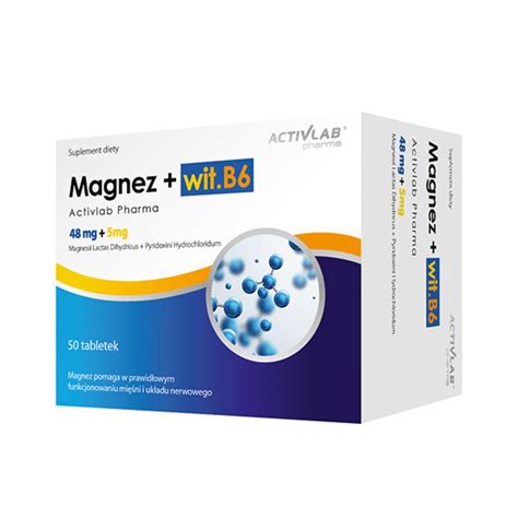 Купить Magnesium Vit B6 Pharma Box 50 Caps Activlab