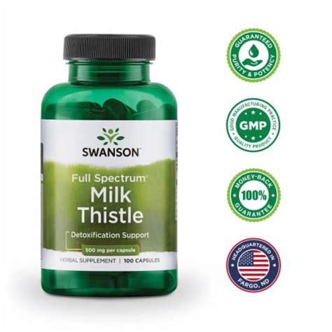 Swanson Milk Thistle 500 Mg 100 Capsules 100 Count Ralphs