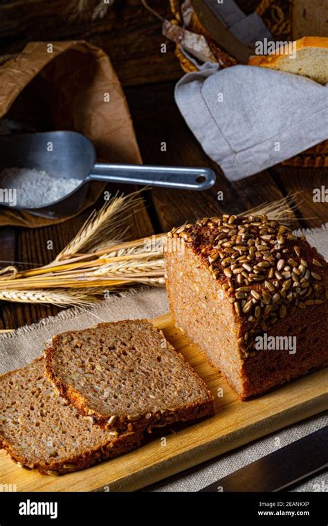 Moist Wholemeal Bread Crushed Or Ground Whole Grain Stock Photo Alamy