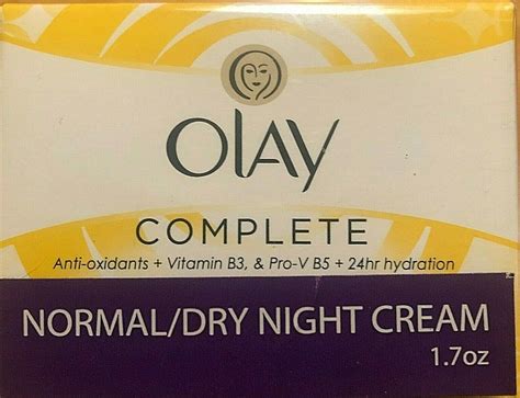 Olay Complete Night Cream For Normal To Dry Skin 1 7oz 24 Hour Moisture Vitamins Ebay