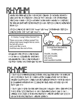 Elements of Poetry Lesson (Rhythm, Rhyme, and Repetition) by ...