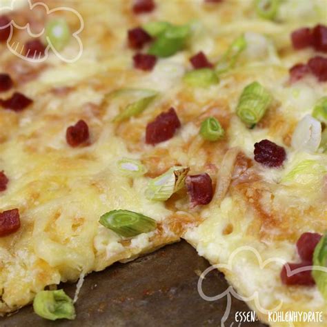 Low Carb Flammkuchen Klassisch Nur Ohne Kohlenhydrate