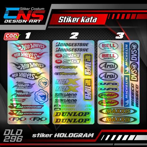 Jual Sticker Pack Racing Sticker Print Stiker Vinyl Hologram Stiker