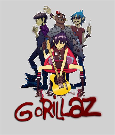 Gorillaz Digital Art By Gracie Fowler Fine Art America