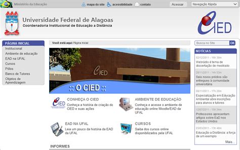 Cied Ufal Coordenadoria Institucional De Educação A Distância - # Trocando Experiências #: CIED disponibiliza novo site