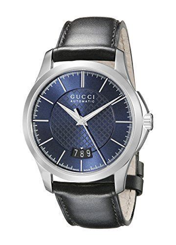 Gucci Men S Ya G Timeless Stainless Steel Watch With Black