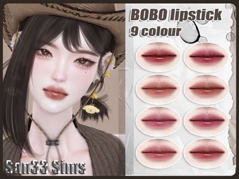 Bobo Noni Lipstick Hq San Sims Sims Cc Makeup Sims