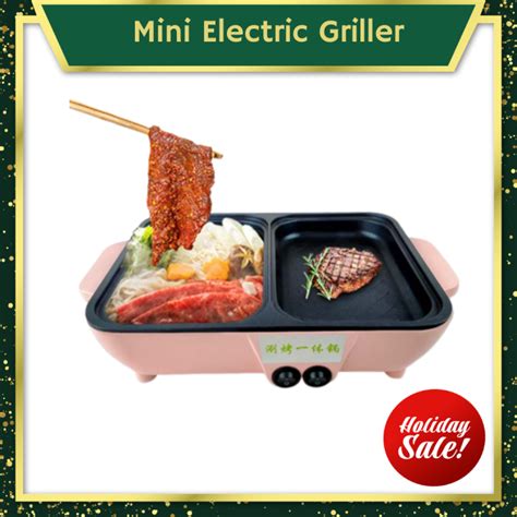 Settlewell Mini Electric Grill Fan And Hot Pot In Mini Steam Pot Bbq Shabu Shabu Multi