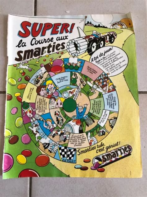 Ancienne Publicit Papier Smarties Avec Jeu De L Oie Vintage C Eur