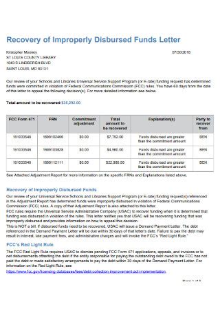 Sample Debt Recovery Letters In Pdf Ms Word