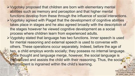 Vygotskys Sociocultural Theory Of Cognitive Developmentpptx