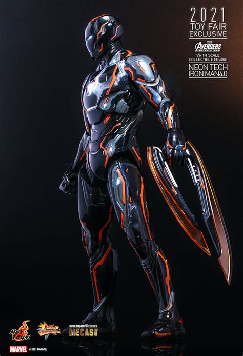 Hot Toys Avengers Infinity War Neon Tech Iron Man 4 0 Sixth Scale Figure