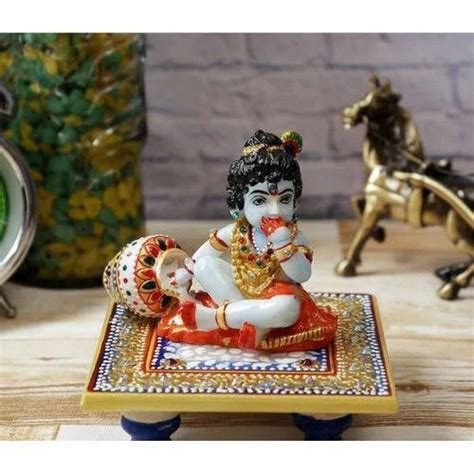 Marble Makhan Chor Bal Gopal With Chowki At Rs Lord Statues With