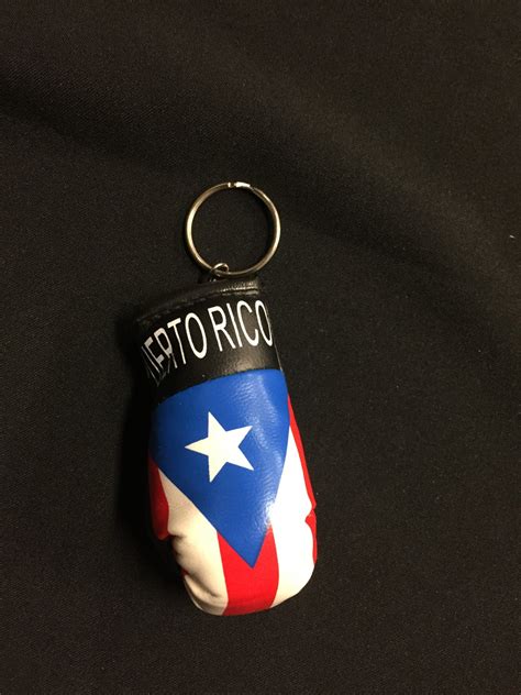 Puerto Rico Flag Boxing Glove Key Chain