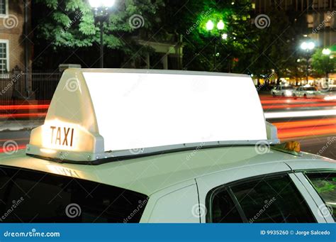 Taxi Billboard Stock Photo Image 9935260