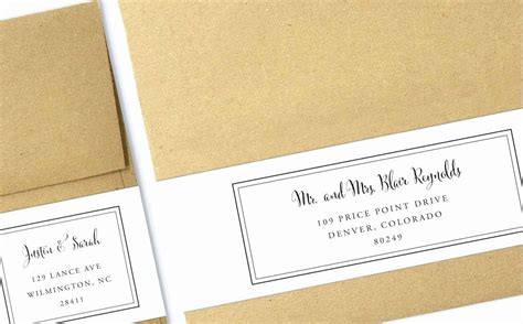 Wedding Return Address Labels Template