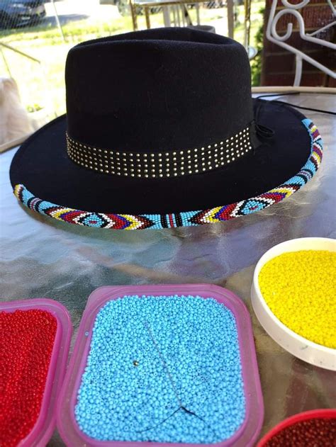 Pin By Rich Tobin On Beadwork Beaded Hat Bands Beaded Hat Fancy Hats