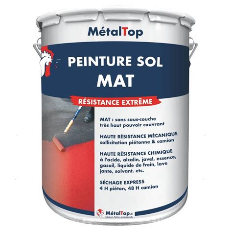 Peinture Sol Mat Metaltop Jaune Signalisation Ral Pot L