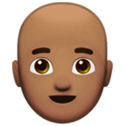 Man, Bald: Medium Skin Tone Emoji (U+1F468, U+1F3FD, U+200D, U+1F9B2)