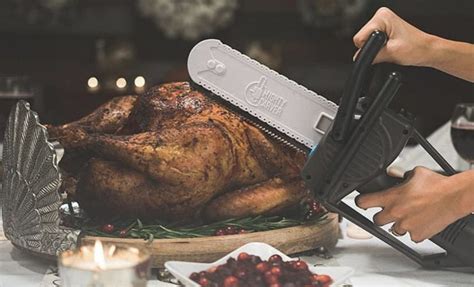 This Electric Chainsaw Carving Knife Will Take Your Thanksgiving Dinner To The Next Level