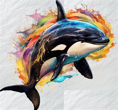 Orca S Oceanic Power Majestic Orca Ocean Canvas Oceanic Power Orca Art