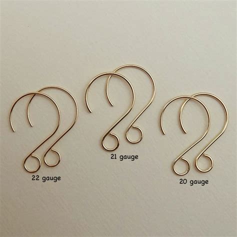 Rounded Ear Hooks Earring Components Gold Filled Ear Wires Etsy